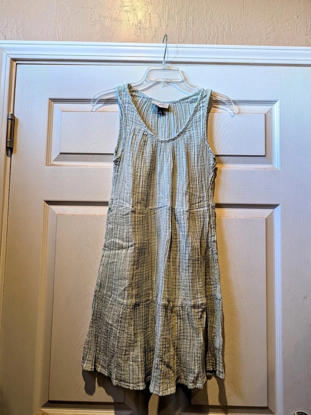 Target Universal Thread Striped Mini Dress in Green & Blue Size XS Great Con